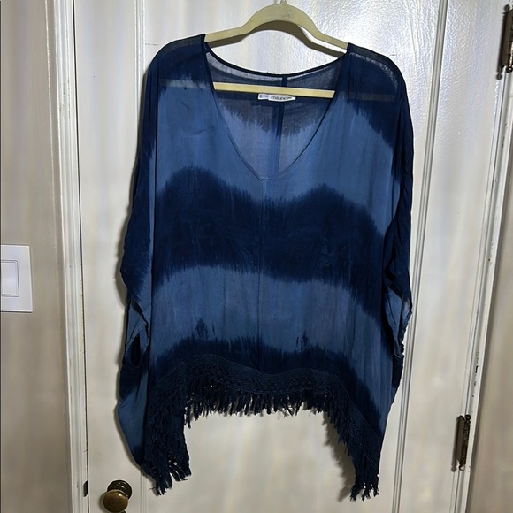 Maurices Blue Boho Poncho - Picture 1 of 6